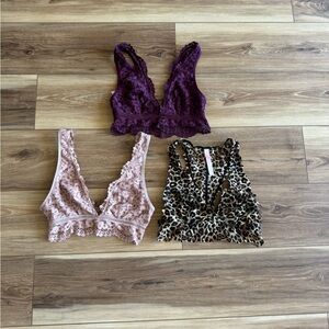 Victoria’s Secret and PINK set of 3 bralettes size small